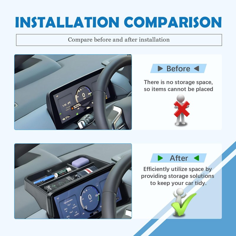 EDBETOS Dash Console Storage Organizer Compatible with 2024 2025 Honda