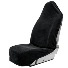 Leadpro Terry Cloth Sweat Towel Seat Cover; Carseat Towel Protector; Great for Gym Workout; Waterproof; Universal Fit for Car SUV Van Truck; EZ fit; Non Slip Grip; Machine Washable; 1pc Black