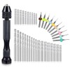 57-Piece Hand Drill Set with Pin Vise, 46 Micro and