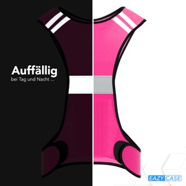 EAZY CASE EAZY CASE Reflektorweste, Sicherheitsweste, flexibel einstellbar, Warnweste mit Reflektoren, atmungsaktiv, Reflektierende Weste, ideal zur Erh?hung der Sichtbarkeit im Stra?enverkehr, Gr??e XS - L