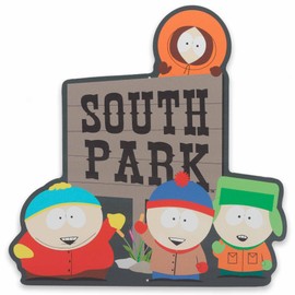 South Park Iconic Metal Sign - Large South Park Wall Decor Featuring Eric, Kenny, Kyle and Stan