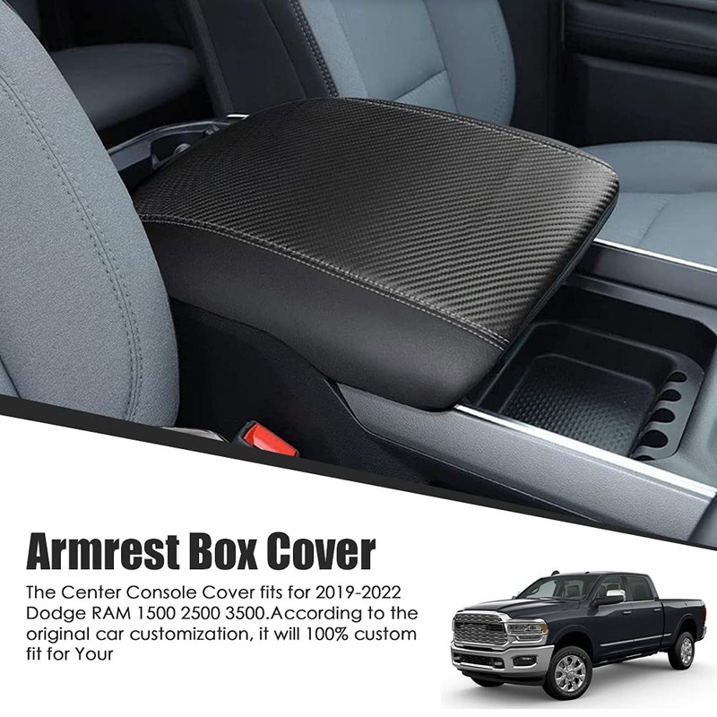 Vansza Center Console Lid Armrest Cover Pad Anti-Scratch Leather Protector
