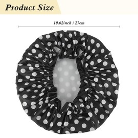 Shower Cap for Women Shower Cap Reusable Waterproof Shower Caps for Women Waterproof Pink Black Round Shower Caps Reusable Shower Cap Plastic Shower Cap 4pcs Bath Cap Hair Cap Bath Hats Reusable