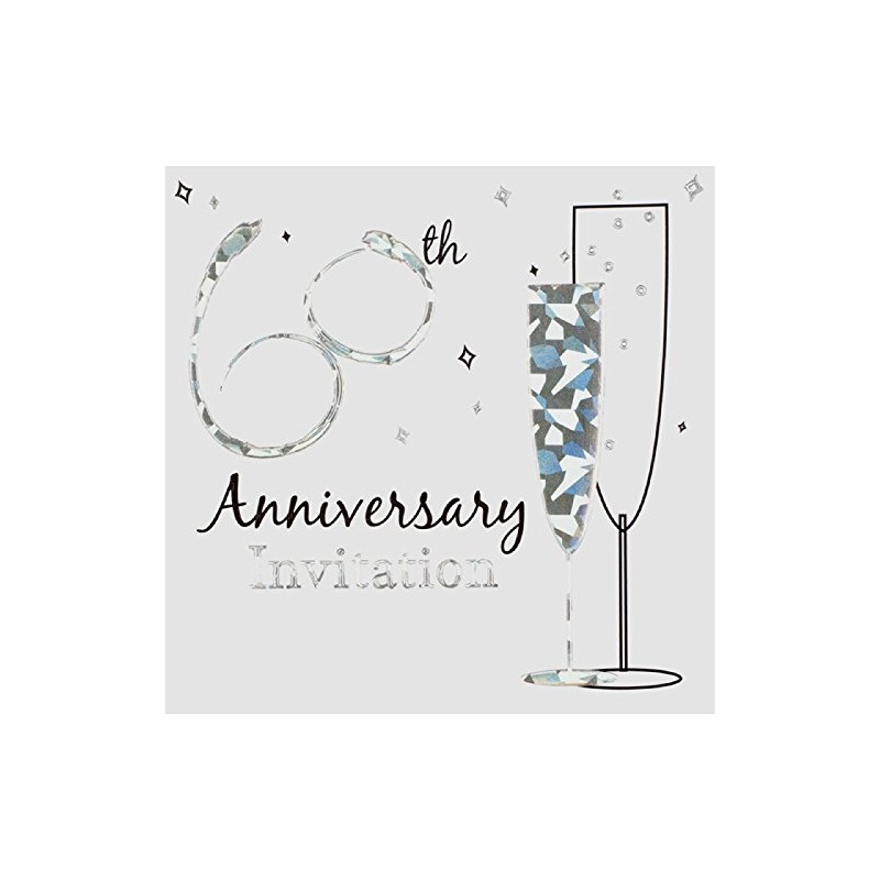 60th Anniversary Diamond Wedding Invites Invitation