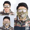 Fansport Airsoft Mask and Goggles Set, Tactical Half Face Mesh