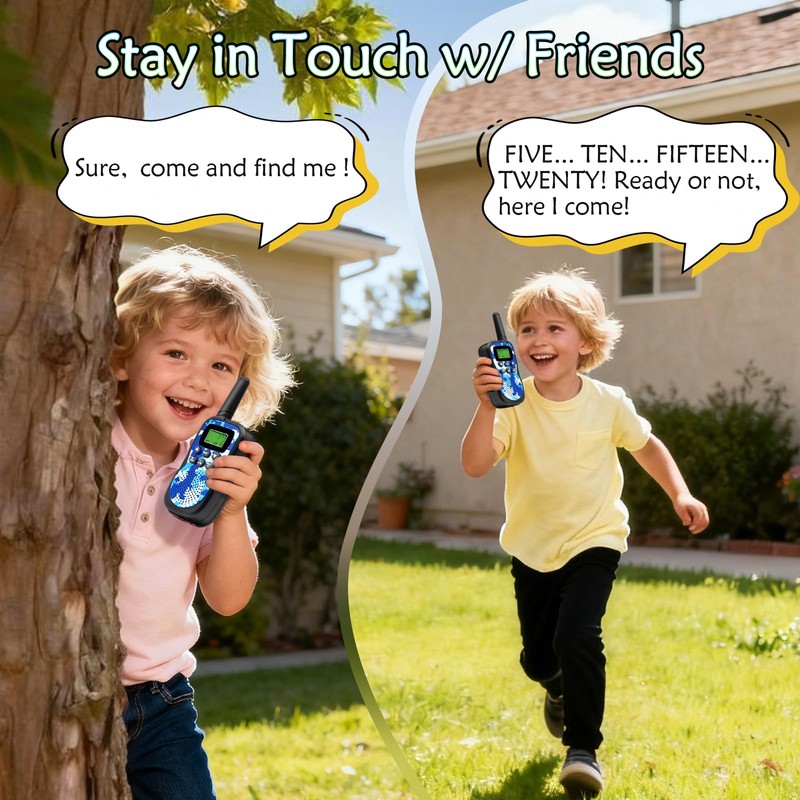 Huaker Kids Walkie Talkies,3 Pack 22 Channels 2 Way Radio