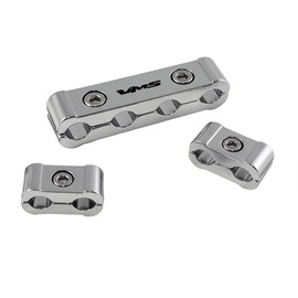 VMS RACING 3pc piece CHROME Billet Aluminum Spark Plug Cables WIRE SEPARATORS Dividers Organizers Holders Kit Set Compatible with 8mm 9mm 10mm wires Nissan Toyota VW Volkswagen