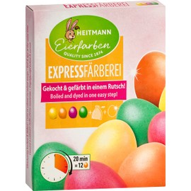 Heitmann Eierfarben - Express Dyeing - 4 Liquid Egg Colours in Yellow, Orange, Pink and Green
