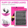 VEYESBEAUTY Lash Clusters Eyelashes Cluster Lashes Extensions 3D Layered Lash