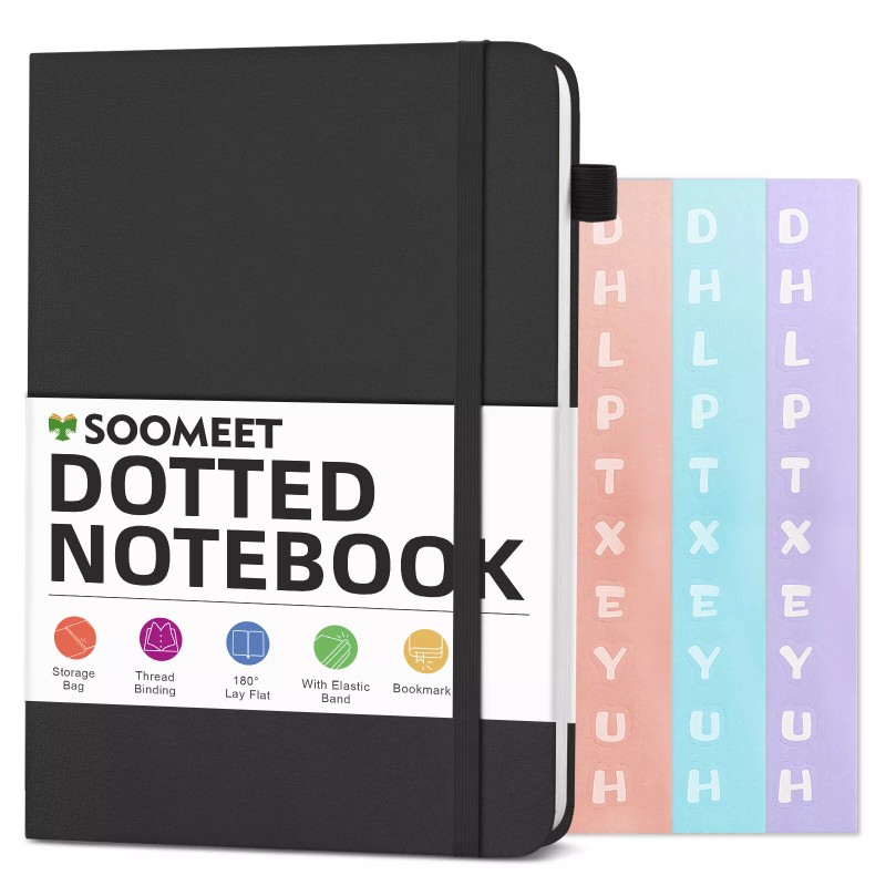 Unbranded Dotted Notebook A5 Bullet Dotted Journal Hardcover Dot Grid