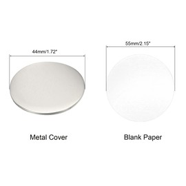 PATIKIL 1.72inch Button Parts, Blank Button Making Supplies,10Pcs Round Badge Parts DIY Pin Maker Kit for Button Maker Machine with Metal Cover Plastic Base, Film and Blank Paper