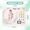 Baby Monthly Milestone Blanket 59x39 Flannel Photo Prop Blanket -