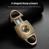 CIGARLOONG Cigar Cutter Stainless Steel Silver Bronze Engraved V Cut