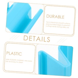 COLLBATH 4pcs Pancake Bracket Taco Shell Reversible Tortilla Holder Dishes Tortilla Holder Tray Taco Holders Taco Decor Taco Tortillas Bake Taco Hold Tray Sign Truck Container Blue