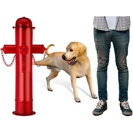 Foaincore Fire Hydrant for Dogs to Pee On, 31.5 Inches Red Puppy Pee Training Tool, Large Metal Fake Fire Hydrant Statue for Dogs Outdoor Yard Decor, Firefighter Gifts for Men