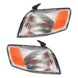For Toyota Camry 1997 1998 1999 Turn Signal/Corner Light Assembly Driver and Passenger Side | Pair | Front | Corner of Fender | Replacement For TO2530126, TO2531126 | 615343495798, 615343495804