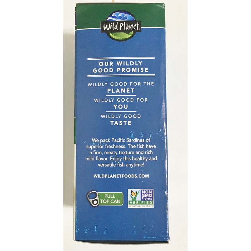 Wild Planet Wild Pacific Sardines in Extra Virgin Olive Oil,