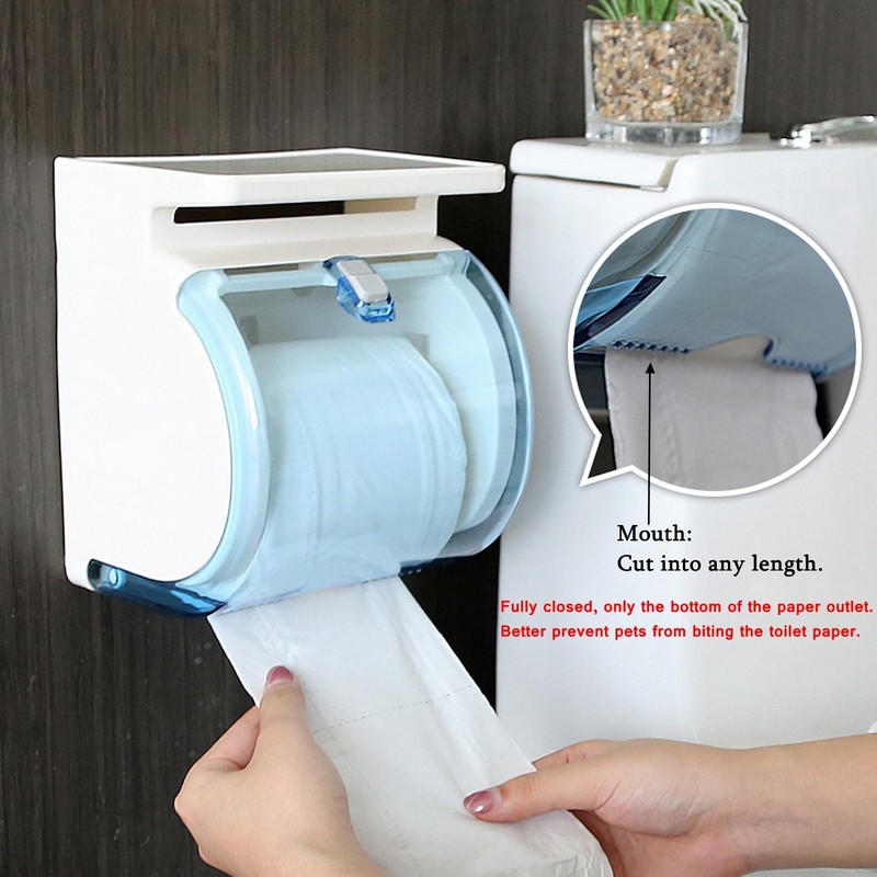 TIAN CHEN Toilet Paper Holder Wall Mount, Waterproof Cat Proof