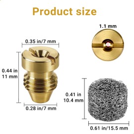 4 Pieces 1.1 mm Foam Cannon Orifice Nozzle and 4 Pieces Foam Maker, Universal Thread Tips for Snow Foam Lance