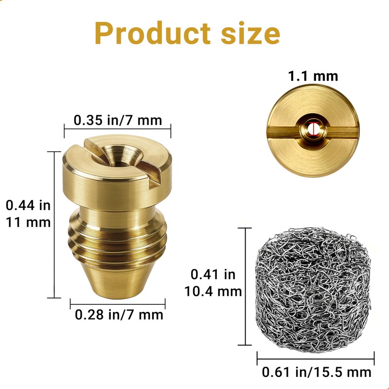 4 Pieces 1.1 mm Foam Cannon Orifice Nozzle and 4