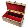 Nautical Cove Wooden Treasure Chest Flat Top Lid with Padded