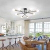 Modern Sputnik Chandelier 8-Light Industrial Ceiling Lights Fixture 32" Black