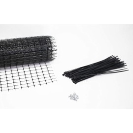 KidKusion Deck Guard | Made in USA | 16' L x 38" H | Clear | Outdoor Balcony and Stairway Deck Rail Safety Net | Child Safety; Pet Safety; Toy Safety, 4500