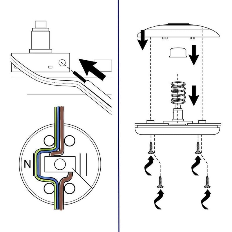 Foot Switch with Screw Contacts 1 Pin 2A 250V White