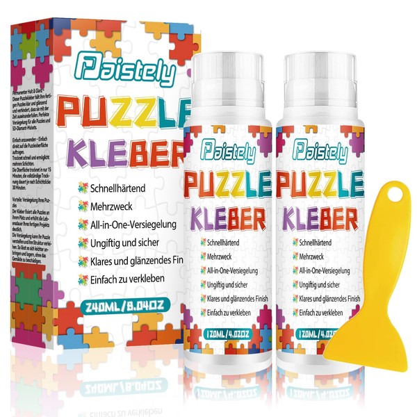 Paistely Puzzle Kleber Transparent, Puzzle Glue Mit Einfachem Schwammkopf und