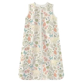 TotAha Forest Animals Sleep Sack 18-24 Months for Girl, 0.5 TOG Summer Light Sleeping Sacks, Buttery Soft Infant Sleeping Bag with 2-way Zipper