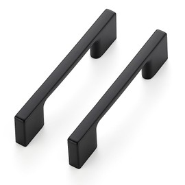 Ravinte Decor 30 Pack Kitchen Cabinet Handles 3" Hole Center Wide Foot Drawer Pulls - Black Cabinet Pulls Solid Kitchen Hardware for Drawer Dresser Closet Door Handles