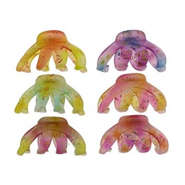 Zac's Alter Ego 6 Pieces 8.5cm Large Hair Octopus Clamps/Bulldog Claw Clips