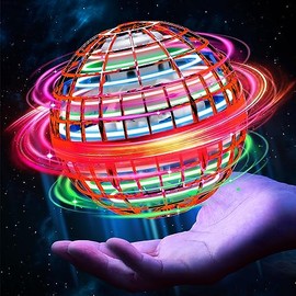 Fliegender Ball,Hand Controlled Hover Ball,Magic Fly Orb Schwebender Ball mit LED Licht Flying Spinner Mini Drohne Für Kinder Geschenke Für Jungen Mädchen Indoor Outdoor