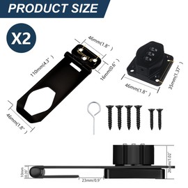 Garegce Cabinet Password Hasp Locks, Cabinet Locks Hasp Latch 3-Digit Keyless Password Combination Lock 4 Inch Mechanical Password for Cabinet Door Latch, Bathroom, Garden - (Black-2PCS)