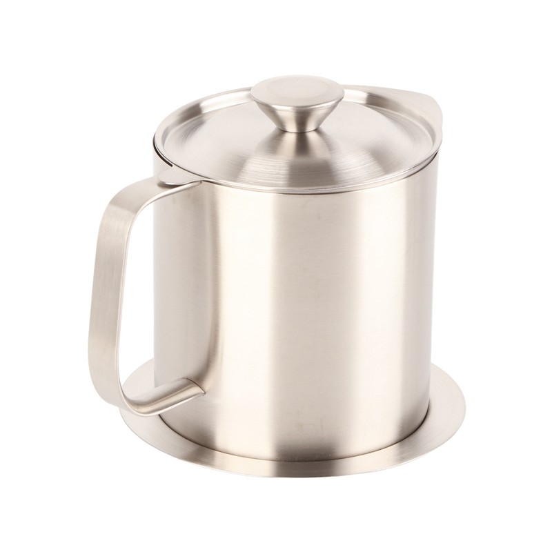 Grease Container 304 Stainless Steel Dustproof Large Capacity Fine Strainer