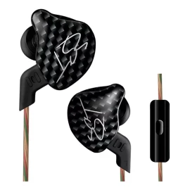 KZ Binden Audífonos Híbridos Kz Zst Pro Dual Drivers Para Gamer 3.5mm, Cable Desmontable, Ultra Alta Fidelidad Color Carbón
