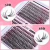 FANXITON DIY Lash Extension Kit Natural Lash Clusters 30D+40D Mix