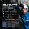 PTCOL Safety Work Gloves Micro-Foam Nitrile Coated-6 Pairs, Seamless Knit