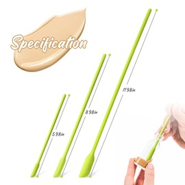 Magicfour 8 Pack Mini Spatula, Small Spatula Makeup Spatula Tool Heat Resistant Easily Scrape Silicone Spatula for Kitchen, Glass Jar, Storage Jar, Bottles, Cosmetic (Green)