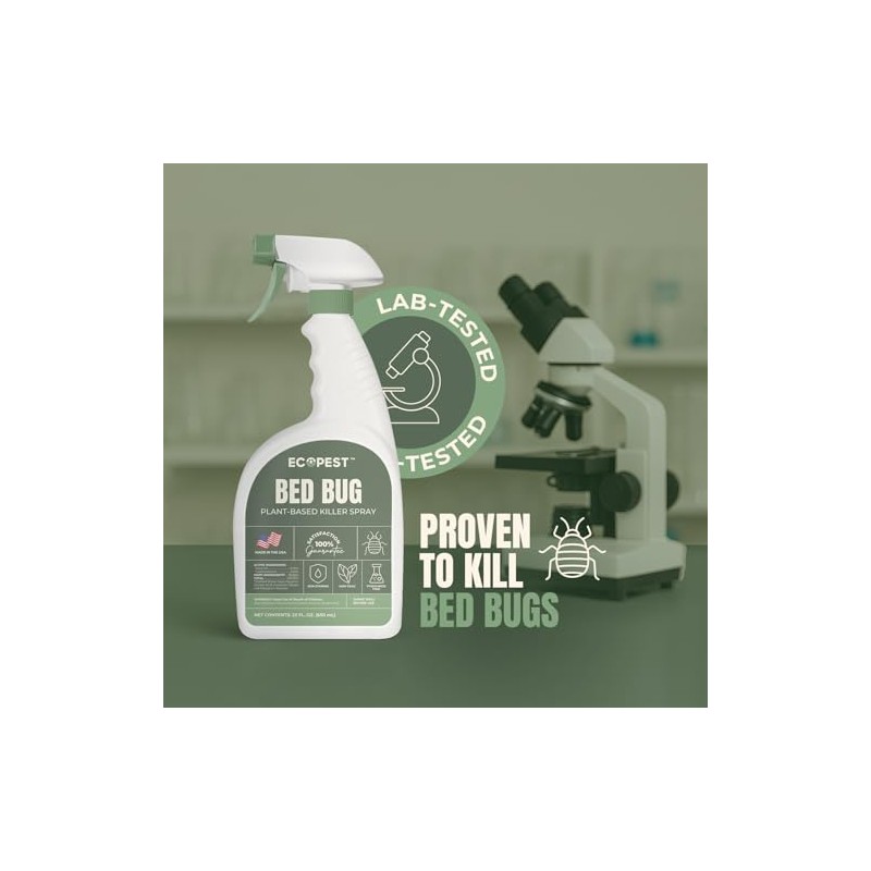 Bed Bug Spray – Natural, Plant-Based Killer for Bed Bugs,