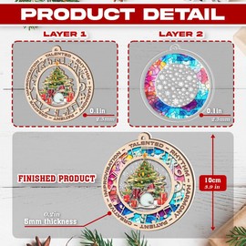 Drum Ornaments for Christmas Tree - Drum Suncatcher Ornament 2024 - Drummer Gifts for Men, Women - Drummer Gifts for Boys, Girls - Drum Gifts for Teens - Christmas Drum Decor