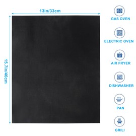 Jiozermi 4 Pcs 15.7"x13" Air Fryer Oven Liners for Bottom of Oven, Reusable Non-Stick Heat Resistant Mat, Grill & Baking Pads Toaster Mat, Compatible with Ninja, Cuisinart, Breville & More