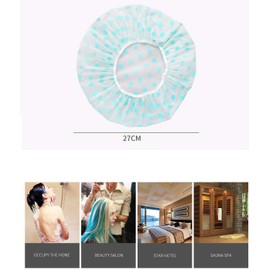 3 Pieces Waterproof EVA Plastic Shower Cap,Elastic Reusable Bathing Cap,Beauty Salon Spa Lace Elastic Band Flower Printed Hat Environmental Protection Hair Bath Caps