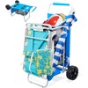 2-in-1 Beach Cart with Big Wheels for Sand, Folding Utility