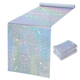 Pack of 2 Disco Table Runners 30 x 180 cm Sequin Table Runner Party Table Runner Retro Disco Party Decoration Birthday Dance Party Wedding Table Decoration