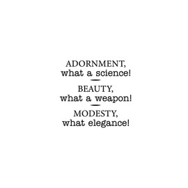 Vinyl Wall Art Decal - Adornment What A Science Modesty What Elegance - 22.5" x 24" - Cute Trendy Inspirational Positive Girly Quote Sticker for Bedroom Closet Playroom Living Room Feminine Decor