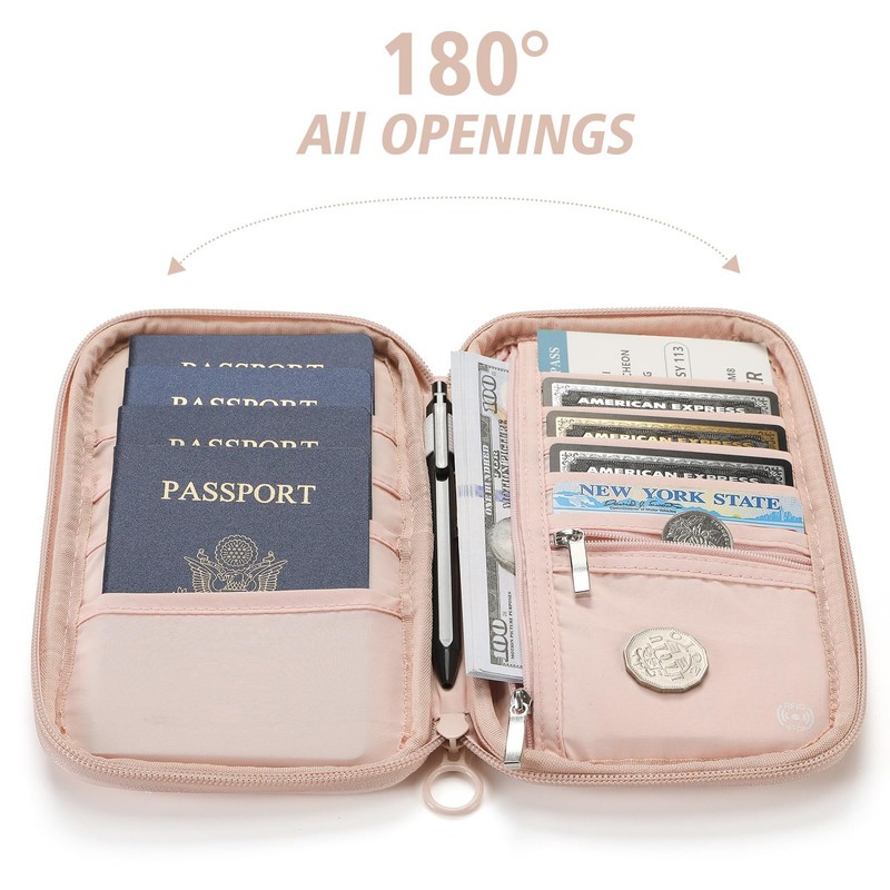 SEPWIK Travel Passport Wallet RFID Family Passport Holder with Hand