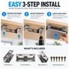 Under-Desk Laptop Holder for Storage – Screw-Mount Bracket Set for
