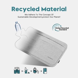 Omnpak Surface Pro 11 Case,13 inch Laptop Sleeve for Surface Pro 12/11/10/9/8/X/7/6/5/4/3 with Side Handle Strap and Accessory Pocket,Recycled PET Laptop Carrying Bag