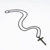 Tgmatelo for Men's Cross Necklace, Silver/Gold/Black Men's Cross Necklace with